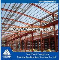 Welded Light Steel Structure Frame with Galvanized Beam for Workshop